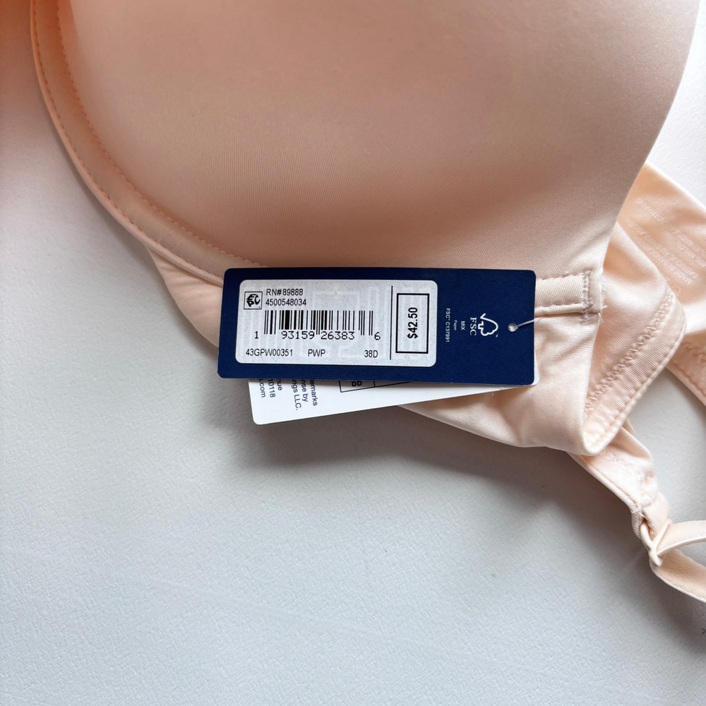GAP GapBody Women's 38D Light Pink Everyday Essentials T-Shirt Bra NWT - Picture 6 of 6